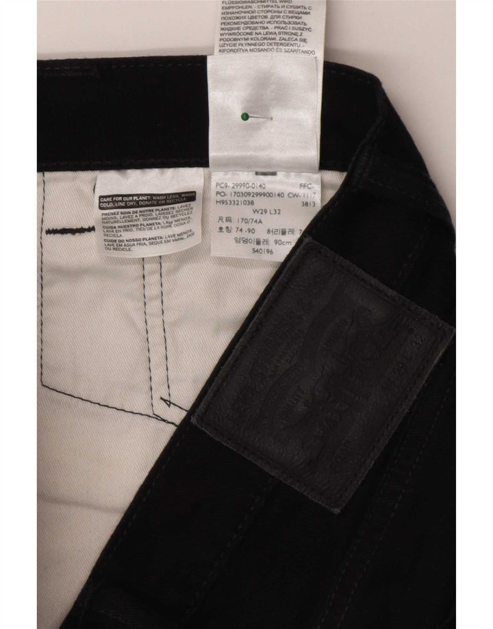 Levi's Womens 504 Straight Jeans W29 L32 Μαύρο βαμβακερό
