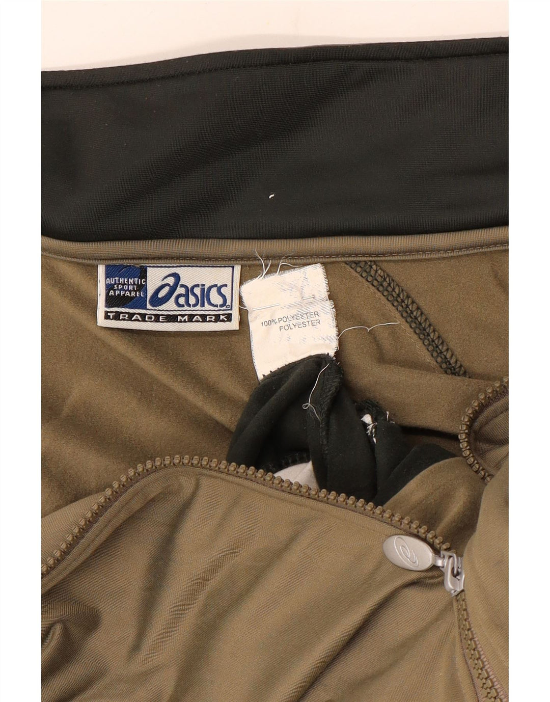 Ανδρική αθλητική φόρμα Asics Top Jacket Medium Khaki Colorblock Polyester