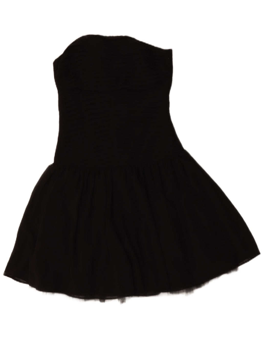 Zara Γυναικείο Στράπλες Φόρεμα UK 8 Small Black Polyester
