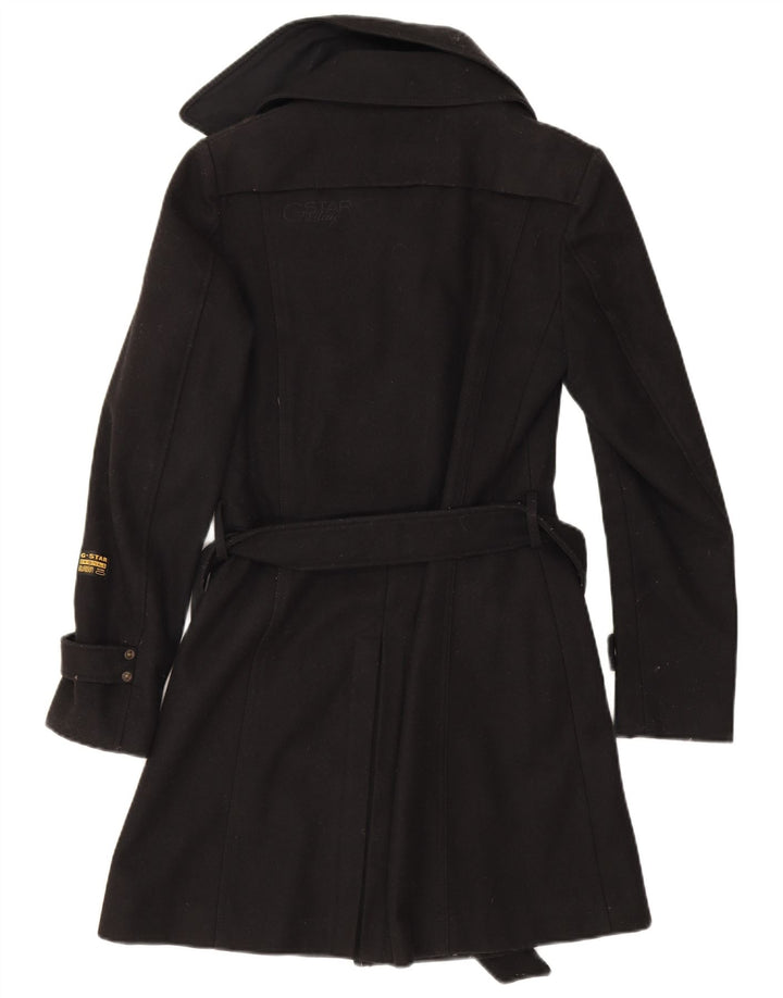 G-Star Γυναικείο παλτό με διπλό στήθος UK 10 Small Black Wool