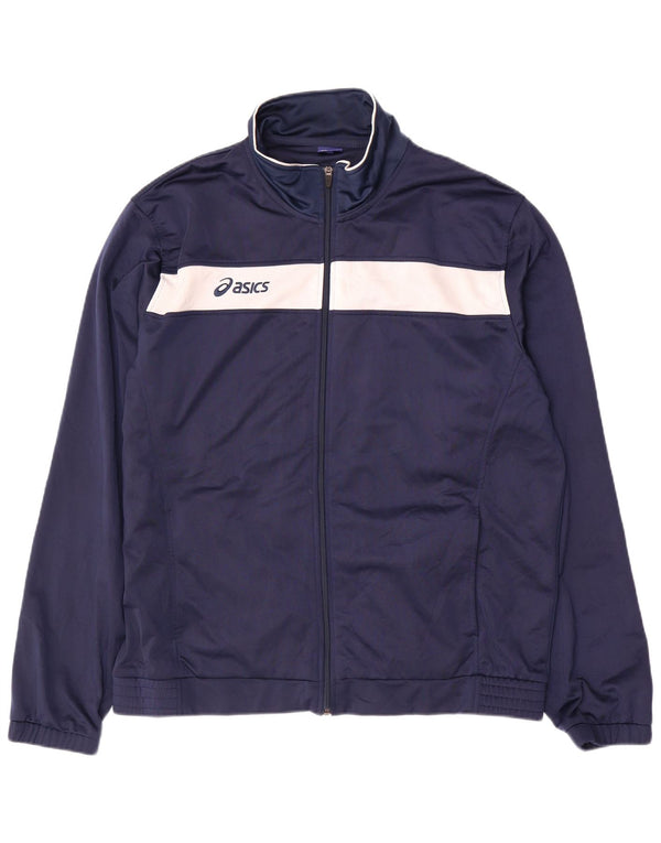 Ανδρική φόρμα γυμναστικής γραφική ASICS Top Jacket 3XL Navy Blue Colorblock