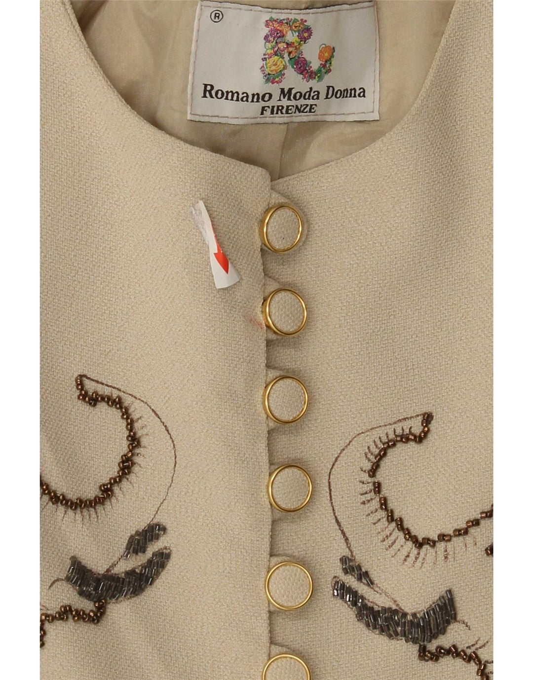 Vintage Γυναικείο γραφικό σακάκι IT 42 Medium Beige Animal Print