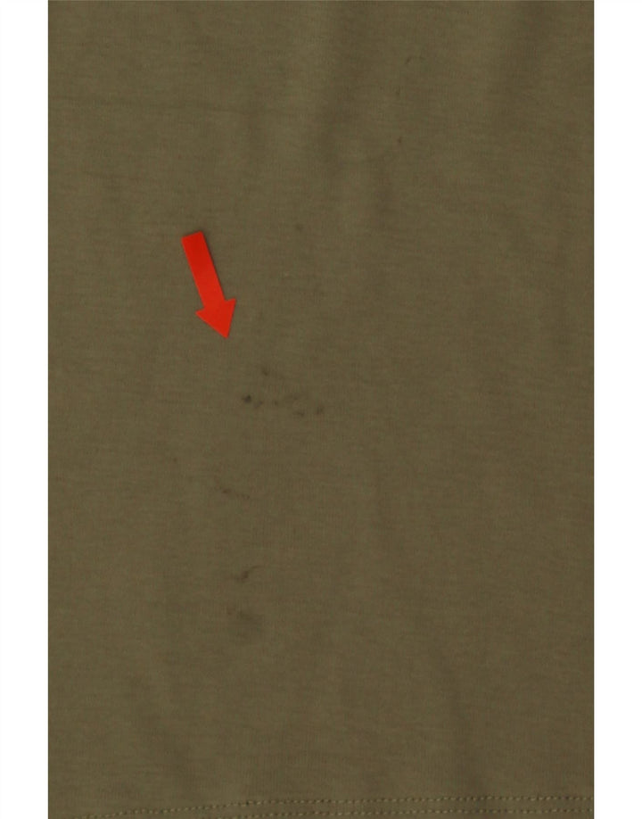 Invicta Γυναικείο T-Shirt Top UK 8 Small Khaki Βαμβακερό