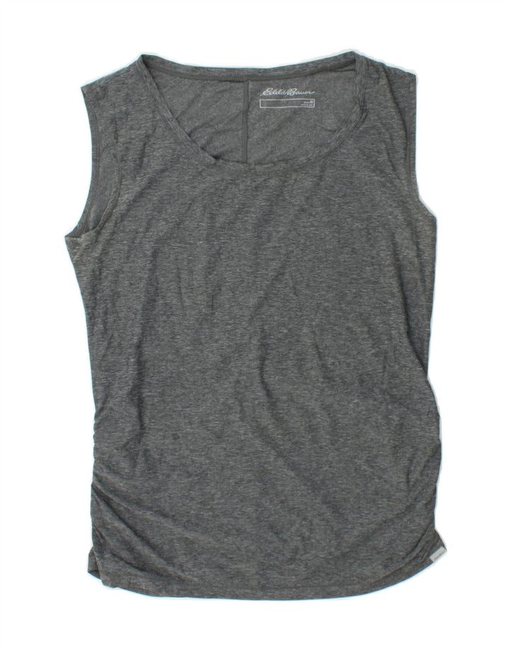 EDDIE BAUER Womens Vest Top UK 12 Medium Grey Flecked Polyester Vintage Eddie Bauer and Second-Hand Eddie Bauer from Messina Hembry 