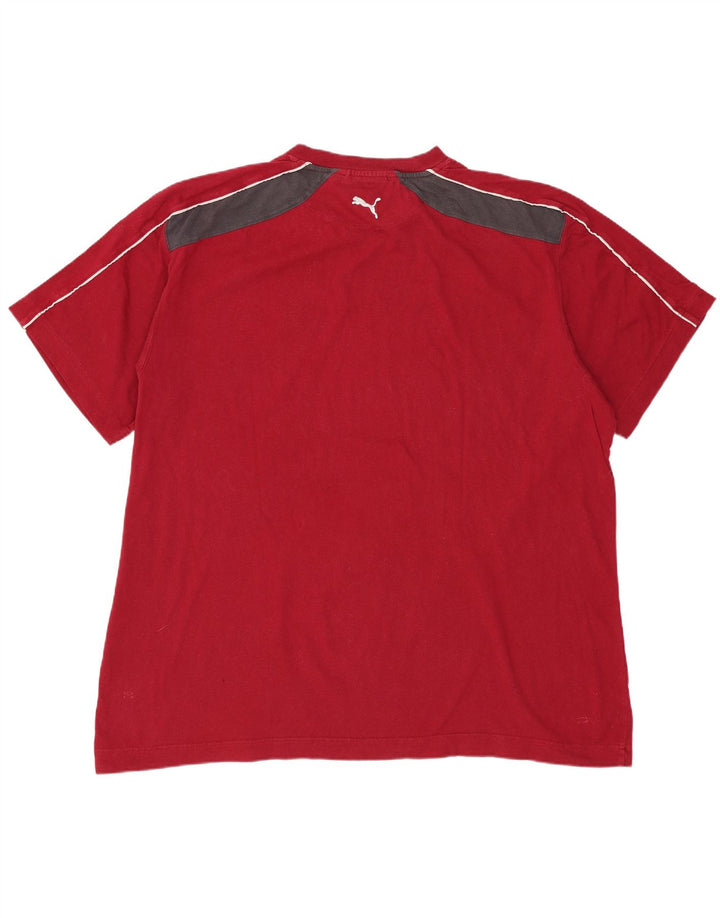 Ανδρικό γραφικό T-Shirt PUMA Top 2XL Red Colourblock