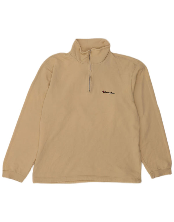 Ανδρικό φούτερ Champion με φερμουάρ Jumper XL Μπεζ βαμβακερό