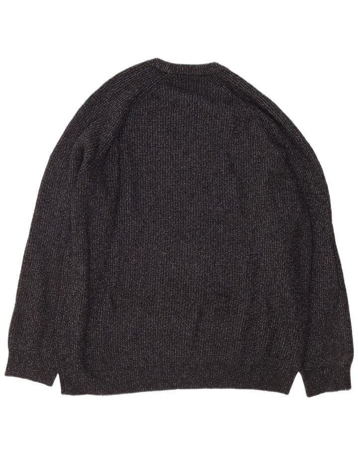 Marks & Spencer Ανδρικό πουλόβερ με λαιμόκοψη 2XL από πολυαμίδιο σε μαύρο χρώμα