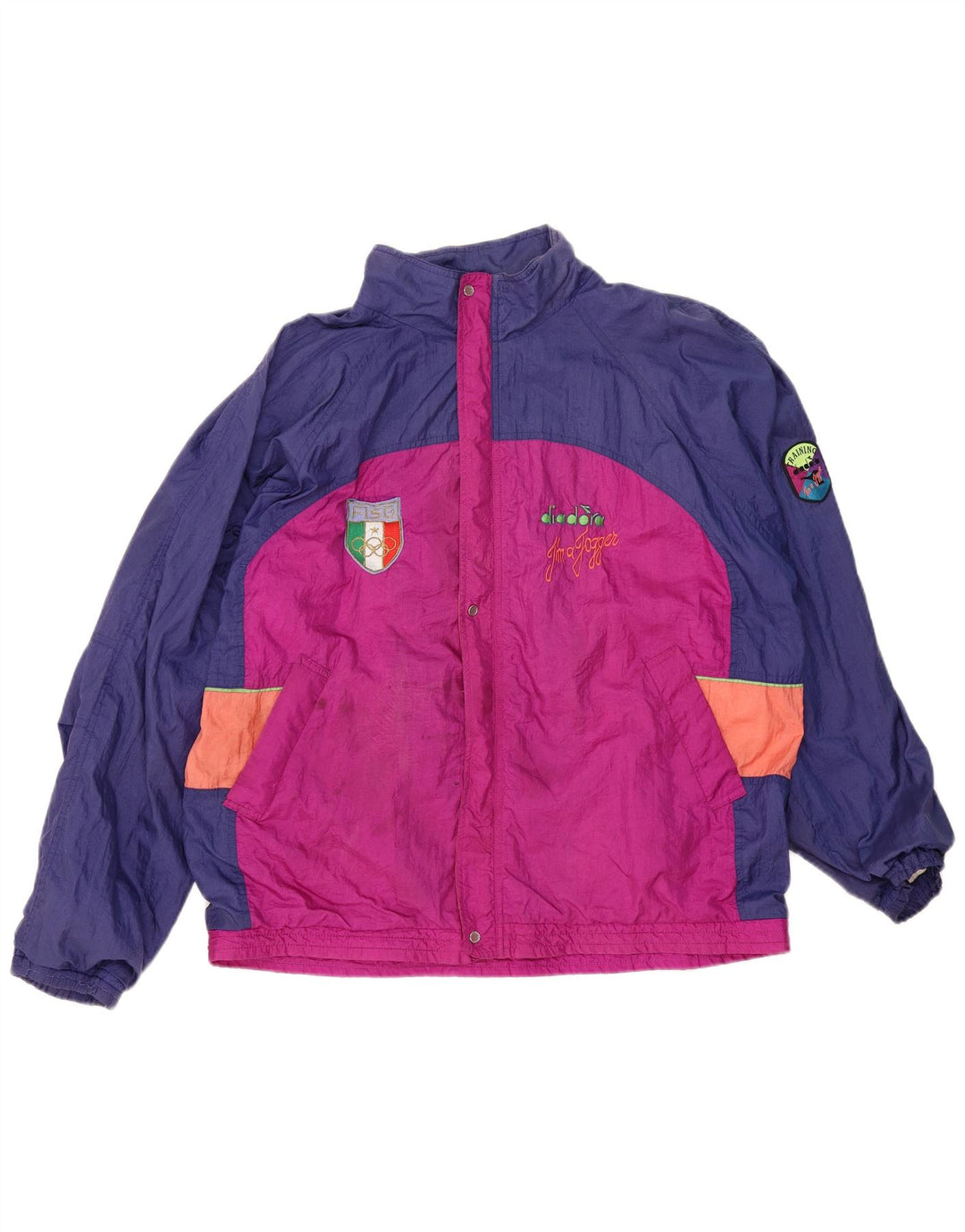 Ανδρική φόρμα DIADORA Italia Loose Fit Top Jacket XL Pink Colourblock