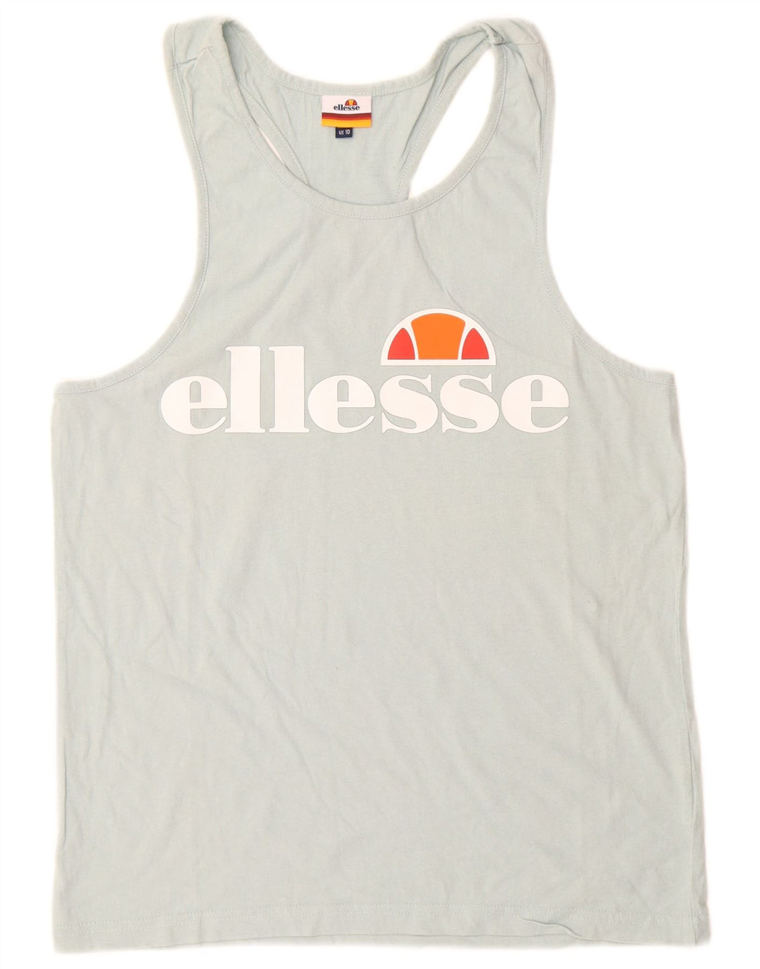 Γυναικείο γραφικό γιλέκο Ellesse Top UK 10 Small Blue Cotton