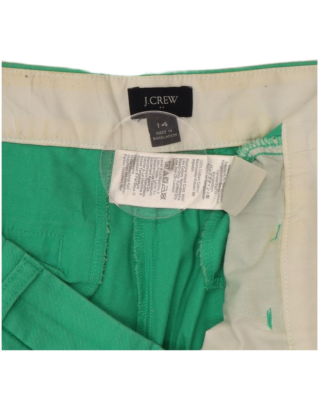 J. CREW Γυναικείο Σορτς Chino US 14 XL W36 Πράσινο βαμβακερό