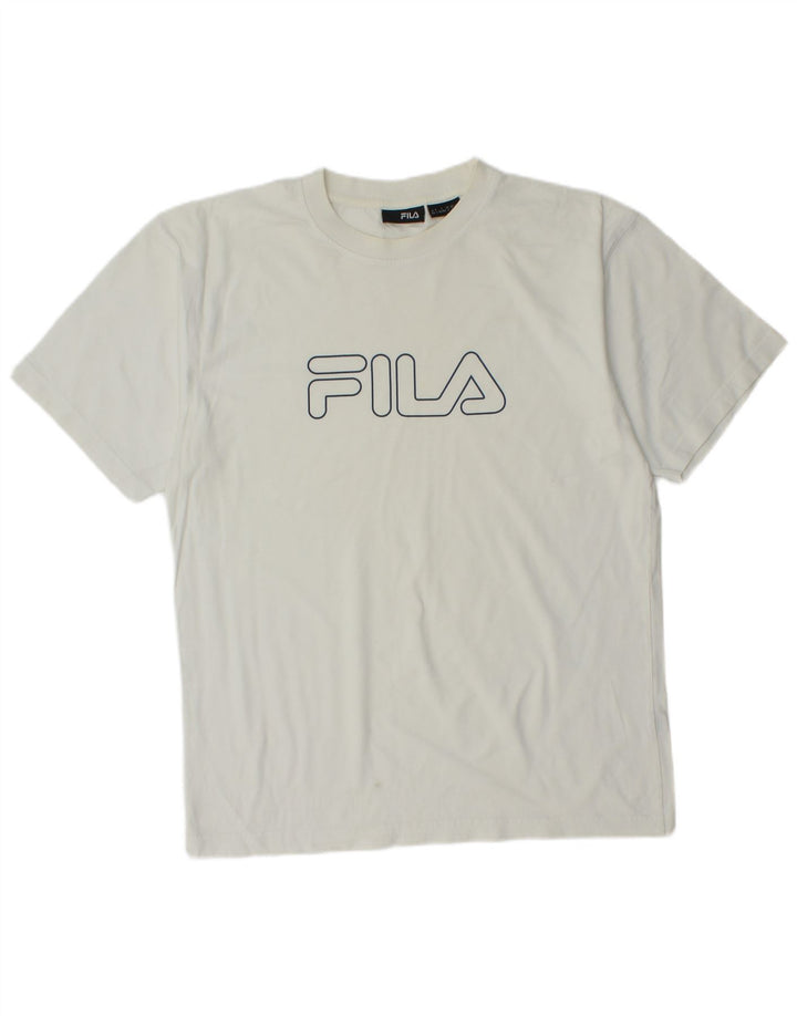 Ανδρικό γραφικό μπλουζάκι FILA Top Small White