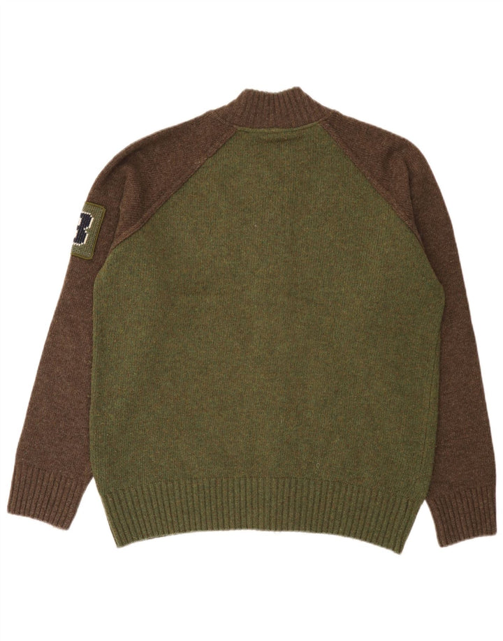 Woolrich Ανδρικό πουλόβερ με γραφικό ζακέτα με μεγάλο πράσινο χρώμα μαλλί