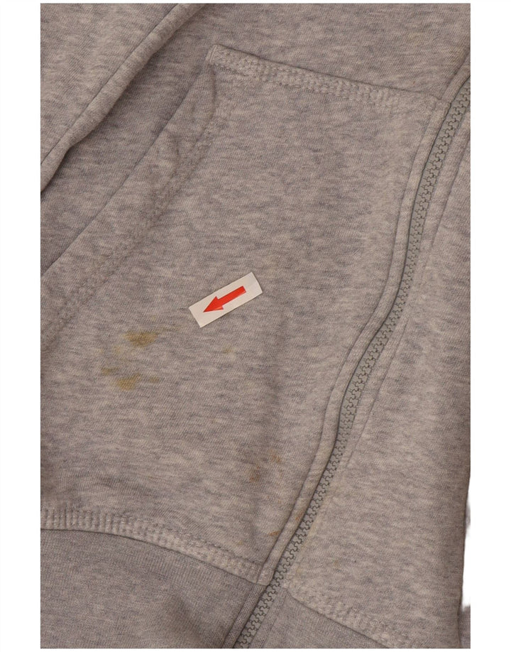 Ανδρικό πουλόβερ Nike με φερμουάρ με κουκούλα, βαμβακερό μικρό γκρι χρώμα