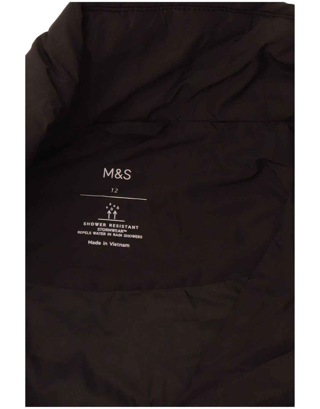 Γυναικείο καπιτονέ πανωφόρι Marks & Spencer UK 12 Μεσαίου Μαύρου Πολυεστέρα