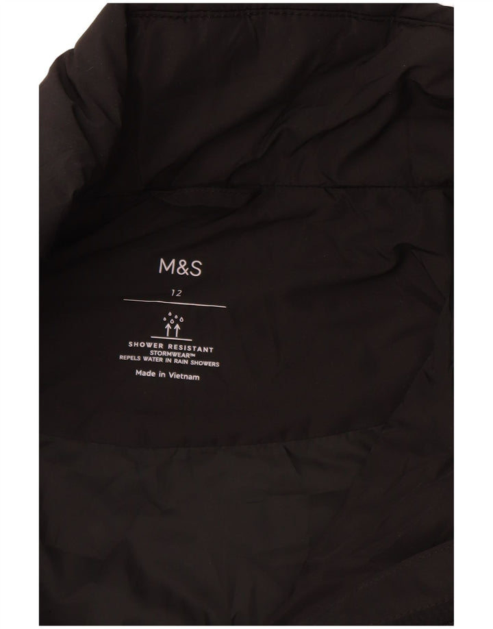 Γυναικείο καπιτονέ πανωφόρι Marks & Spencer UK 12 Μεσαίου Μαύρου Πολυεστέρα