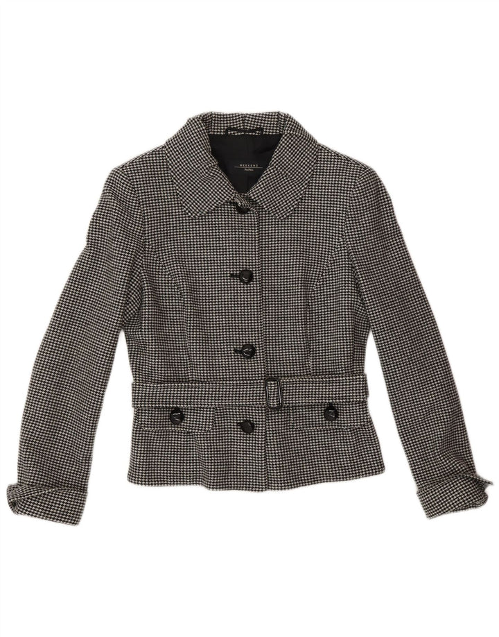 MAX MARA Γυναικείο σετ φούστας 2 τεμαχίων με 4 κουμπιά UK 10 Small W28 Grey Classic