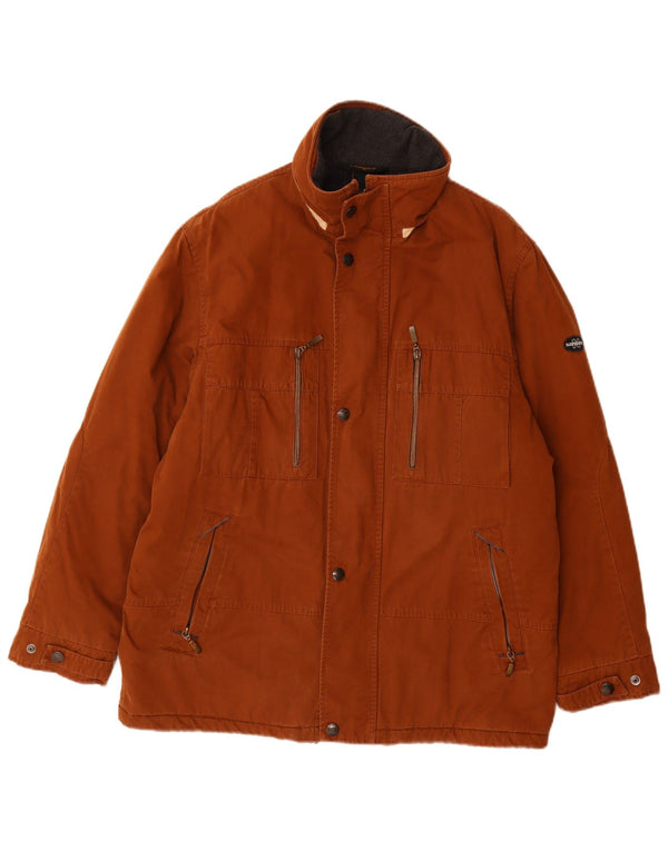 Navigare Mens Utility Jacket UK 38 Βαμβακερό μεσαίο καφέ