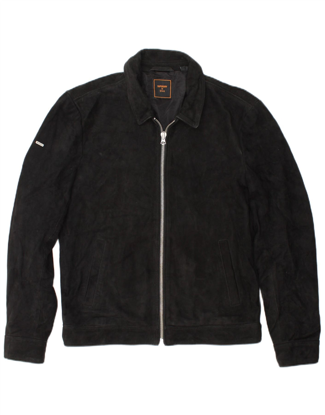 Ανδρικό Suede Jacket SUPERDRY UK 36 Small Black Leather