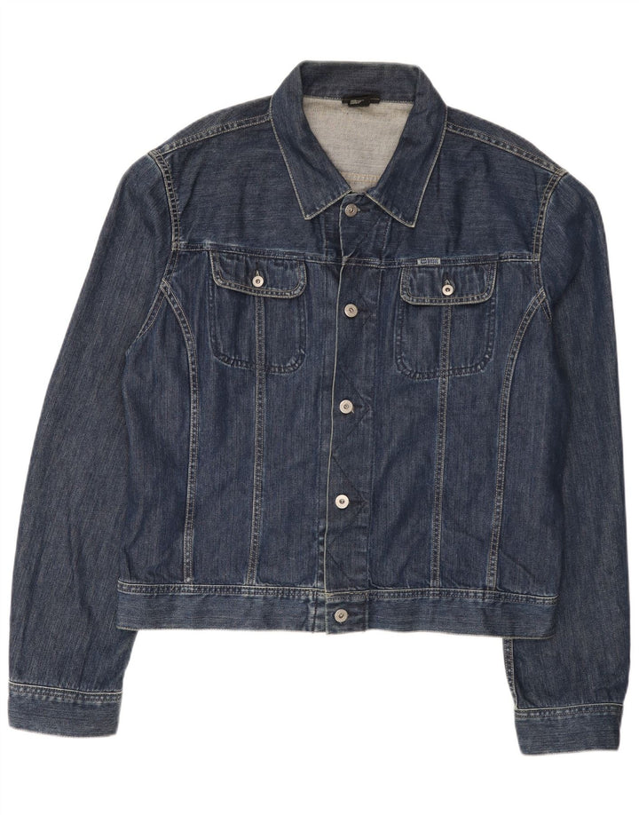 Diesel Ανδρικό Τζιν Μπουφάν UK 44 2XL Navy Blue Cotton