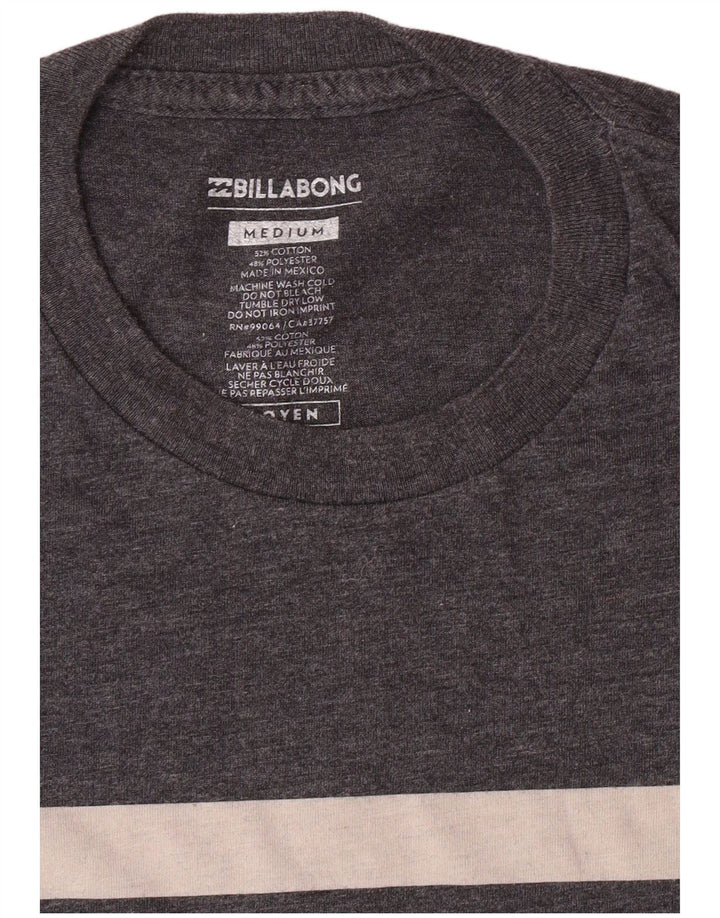 BILLABONG Ανδρικό γραφικό T-Shirt Top Μεσαίο γκρι βαμβακερό