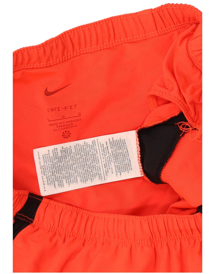 Ανδρικό αθλητικό σορτς Nike Dri Fit με μεγάλο πορτοκαλί χρώμα από πολυεστέρα