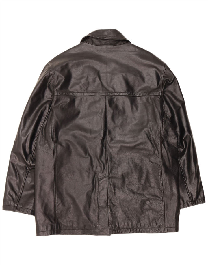 Vintage Ανδρικό Δερμάτινο Μπουφάν UK 42 XL Μαύρο Δερμάτινο