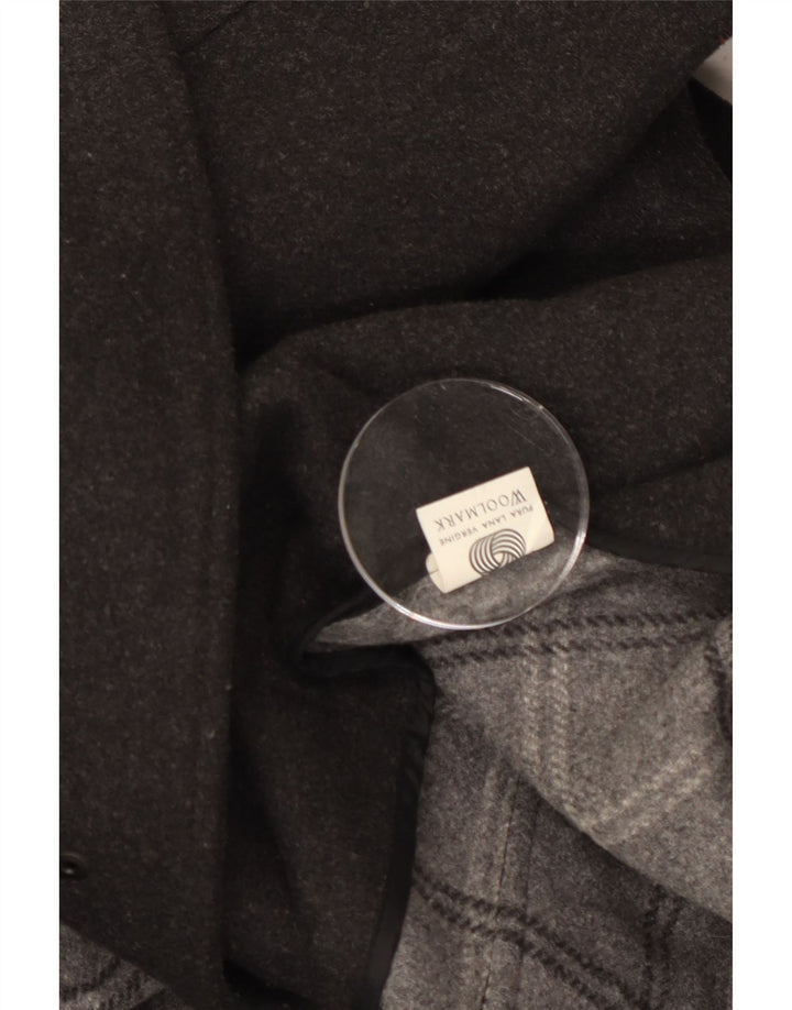 Vintage ανδρικό μπουφάν Duffle με κουκούλα IT 50 μεγάλο γκρι παρθένο μαλλί