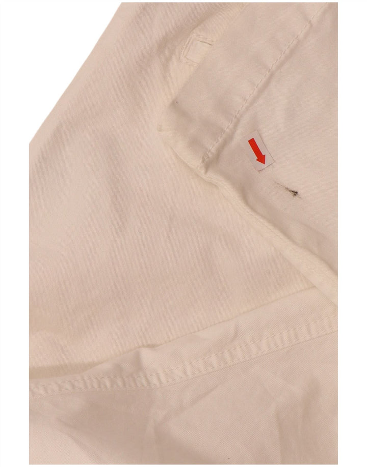 Γυναικείο Slim παντελόνι Chino SUPERDRY Medium W30 L30 Λευκό βαμβακερό