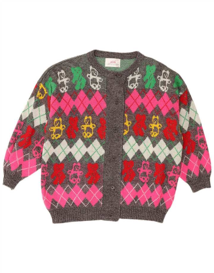Vintage γυναικεία ζακέτα πουλόβερ IT 50/52 XL Πολύχρωμο Argyle/Διαμάντι