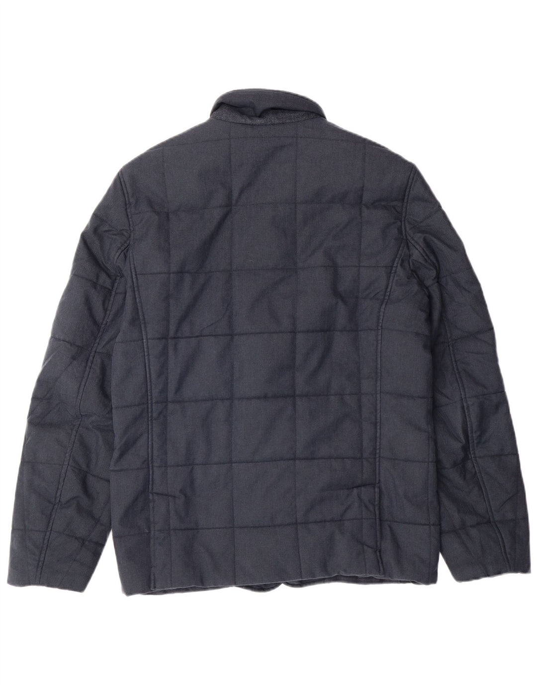 TED BAKER Ανδρικό καπιτονέ μπουφάν μεγέθους 2 Small Navy Blue Ψαροκόκκαλο Classic