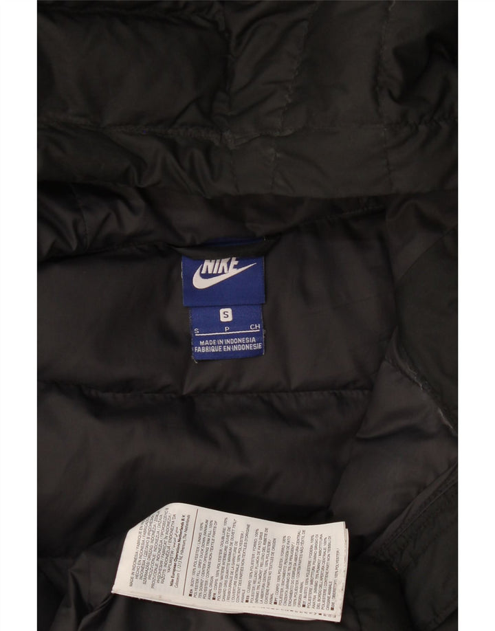 Γυναικείο παλτό Nike με κουκούλα UK 10 Small Black Polyester