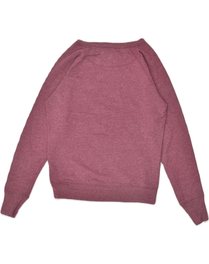 CHAMPION Womens Graphic Sweatshirt Jumper UK 10 Small Burgundy Polyester | Vintage Champion | Thrift | Second-Hand Champion | Used Clothing | Messina Hembry 