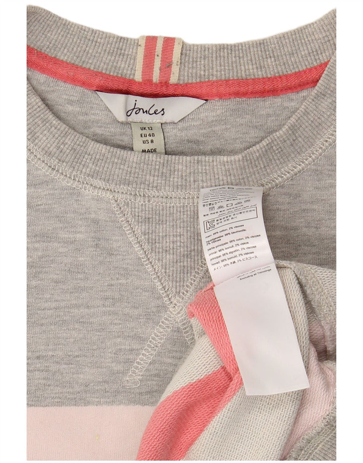 Γυναικείο φούτερ JOULES Jumper UK 12 Βαμβακερό μεσαίο γκρι ριγέ
