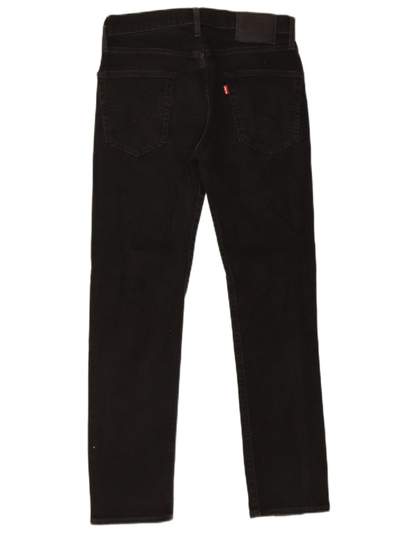 Levi's Mens 502 Tapered Jeans W30 L32 Μαύρο βαμβακερό