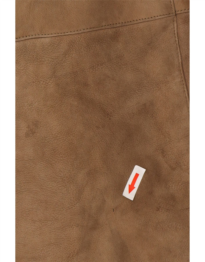 Vintage Γυναικείο Oversized Παλτό Shearling UK 10 Small Brown