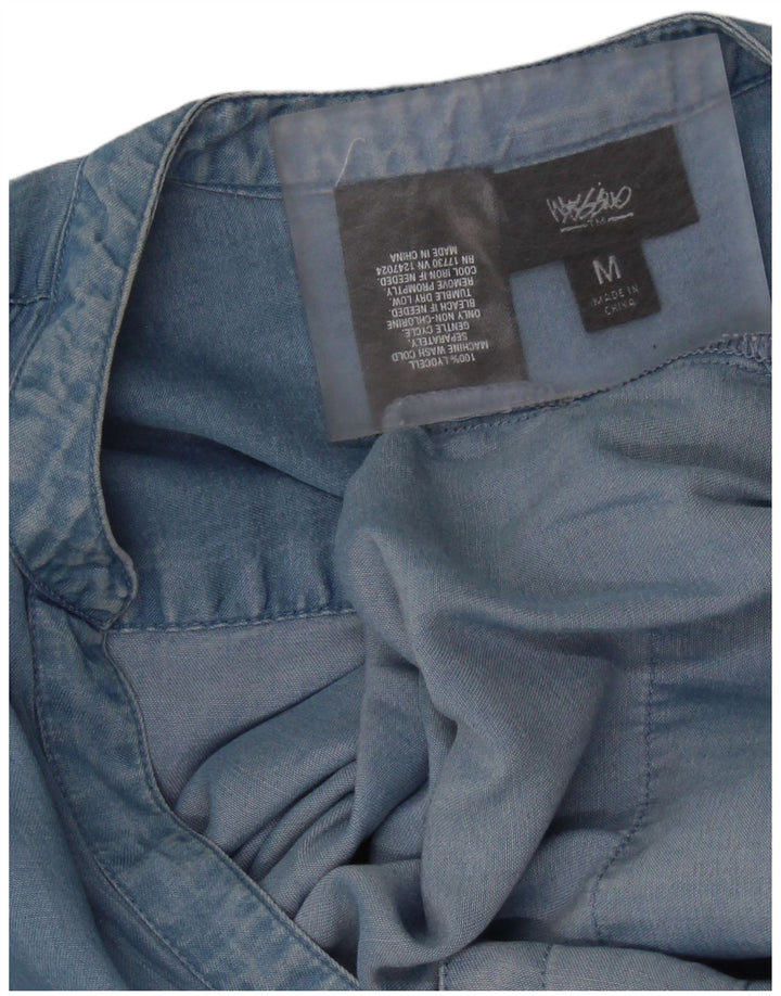 Mossimo Γυναικείο Αμάνικο Playsuit UK 12 Medium Blue Lyocell
