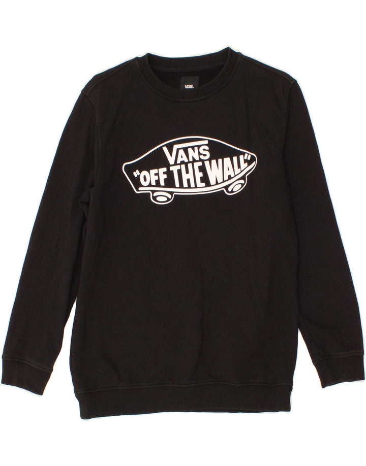 Γραφικό Φούτερ VANS Boys Jumper 12-13 Years Large Μαύρο