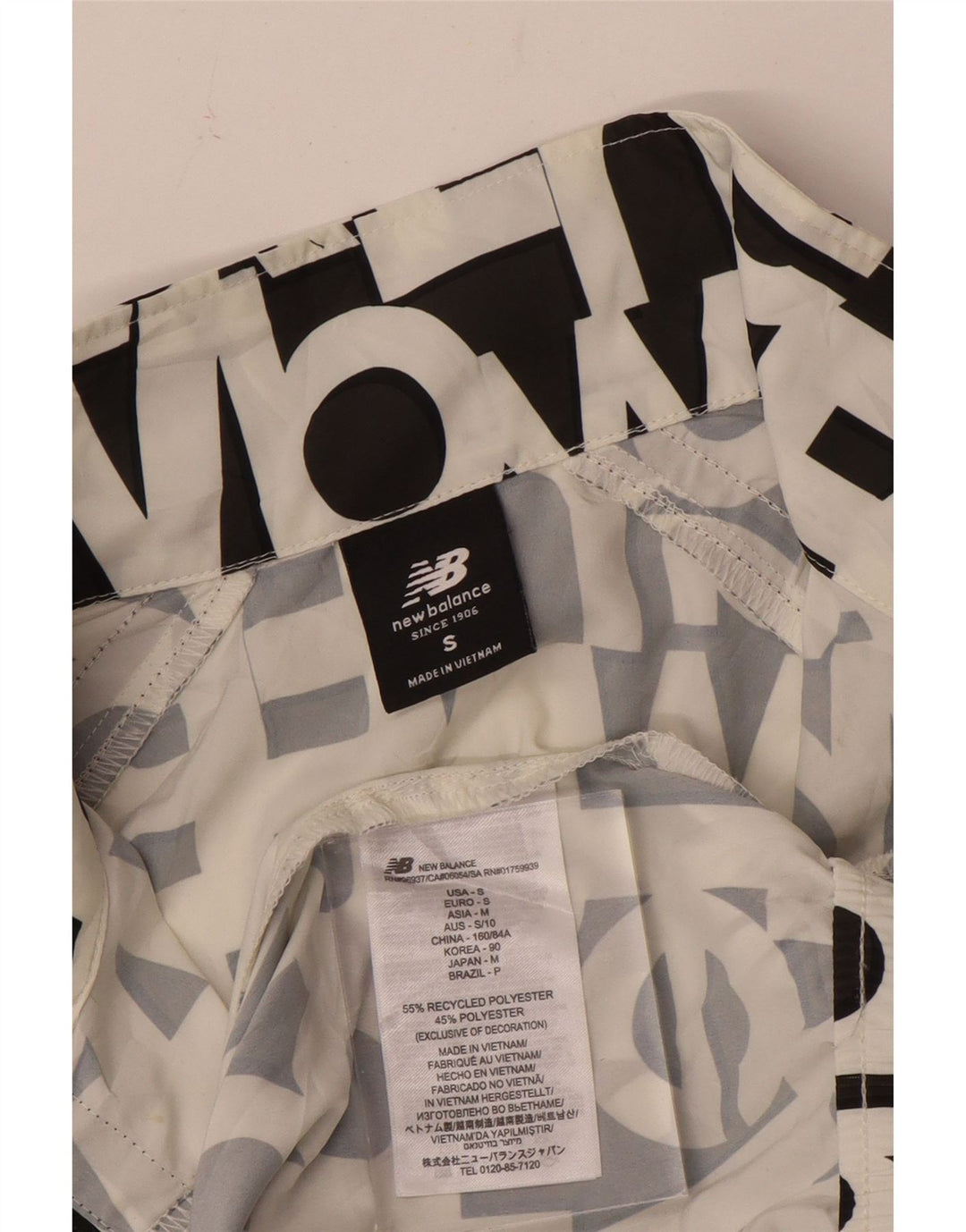 New Balance Γυναικείο γραφικό Oversized Bomber Jacket UK 10 Small White