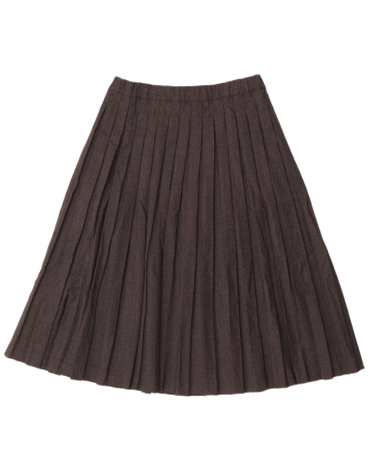 Vintage Γυναικεία Πλισέ Φούστα IT 42 Medium W30 Γκρι μαλλί