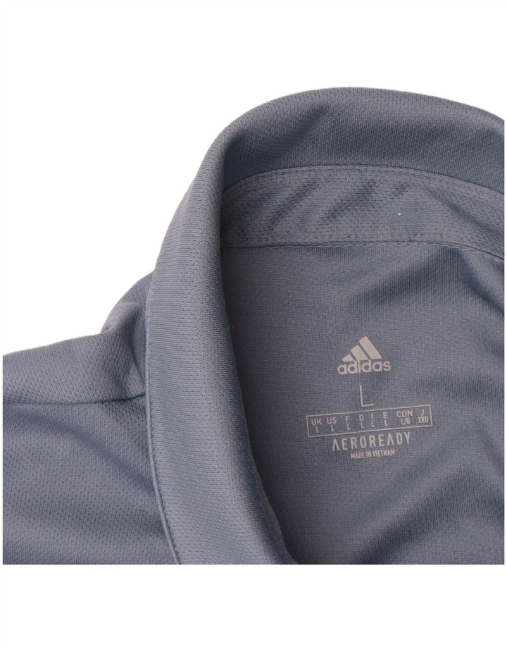 Adidas Ανδρικό πουκάμισο Aeroready Polo μεγάλο μπλε πολυεστέρα