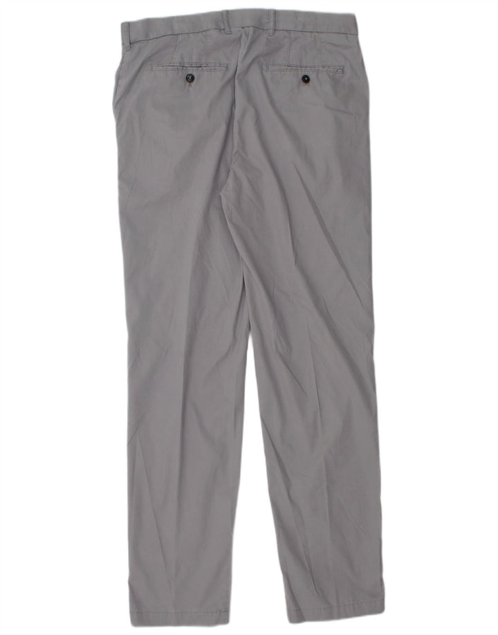 Marks & Spencer Ανδρικό παντελόνι Chino με κανονική εφαρμογή μπλε Harbour W34 L33 Γκρι