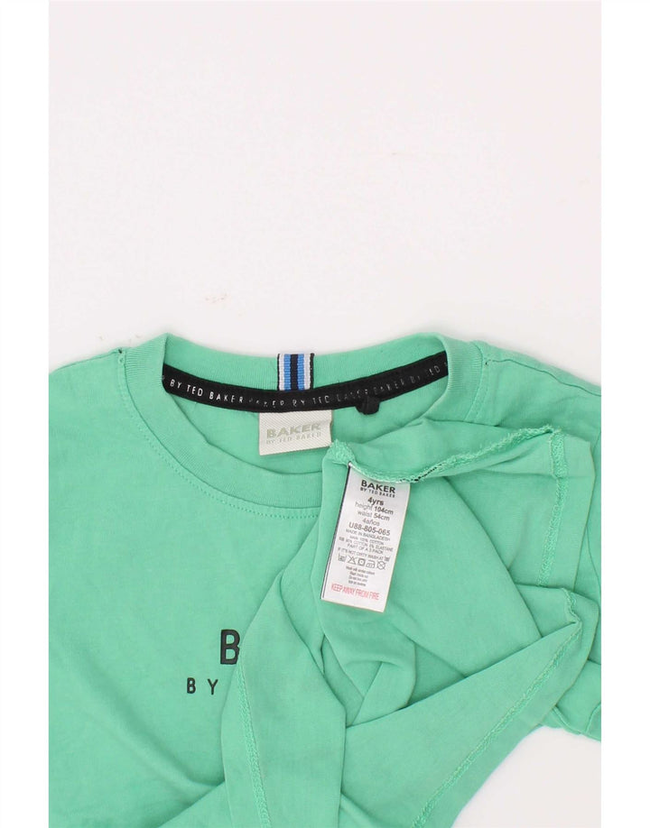 Ted Baker Boys Graphic T-Shirt Top 3-4 ετών πράσινο βαμβακερό