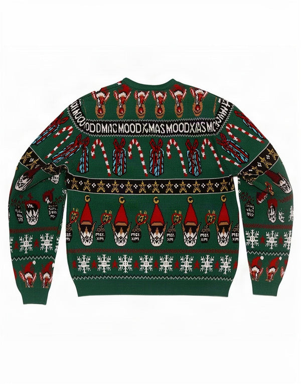 Zara Boys Crew Neck Jumper Sweater 13-14 Years Green Fair Isle Christmas