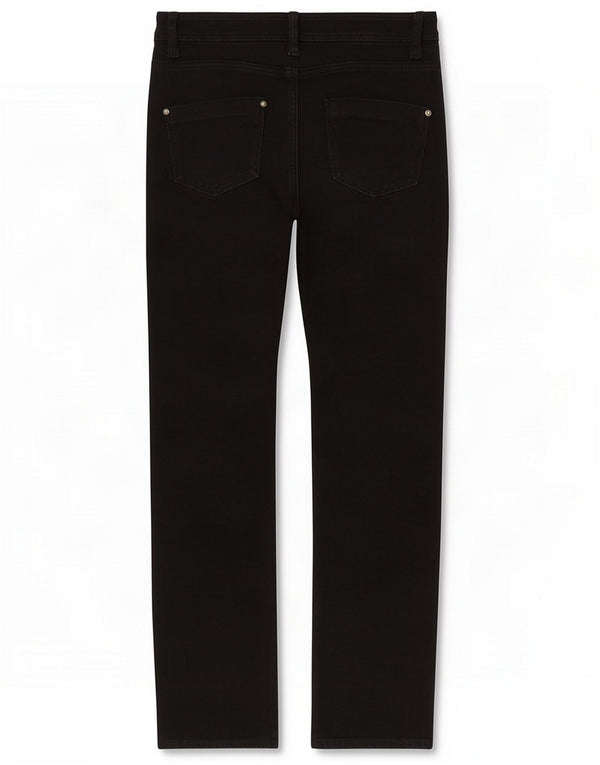 M&Co Γυναικεία Straight Jeans UK 10 Small W30 L29 Black Cotton