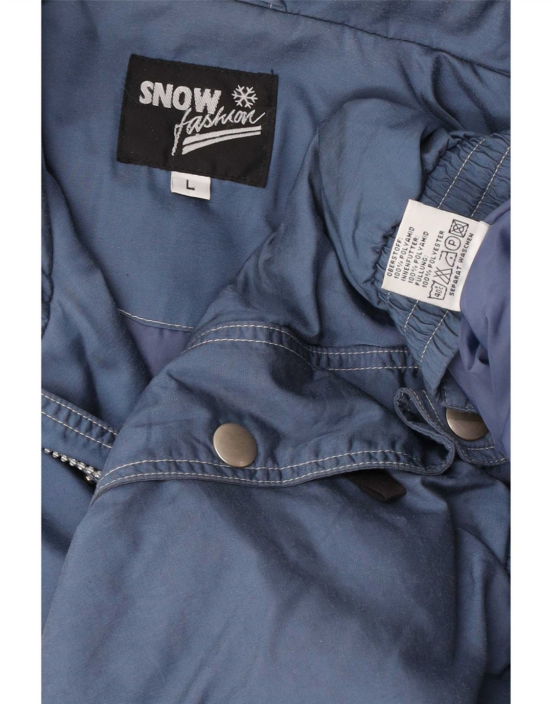 Ανδρικό Vintage Loose Fit Windbreaker Jacket UK 40 Large Blue Polyester
