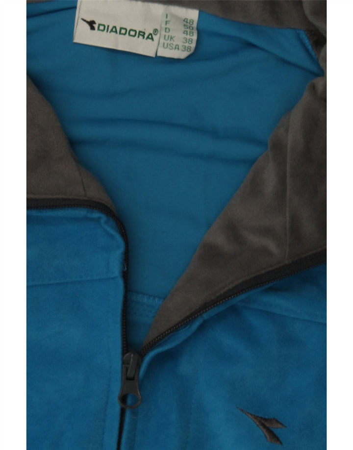 DIADORA Mens Tracksuit Top Jacket UK 38 Medium Blue Polyester Vintage Diadora and Second-Hand Diadora from Messina Hembry 
