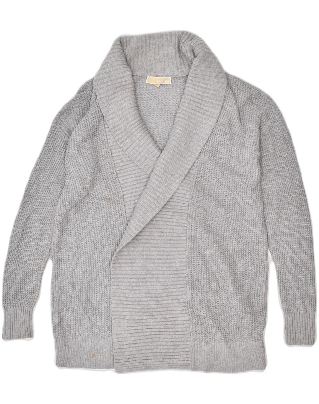 MICHAEL KORS Womens Cardigan Sweater UK 8 Small Grey Nylon | Vintage Michael Kors | Thrift | Second-Hand Michael Kors | Used Clothing | Messina Hembry 