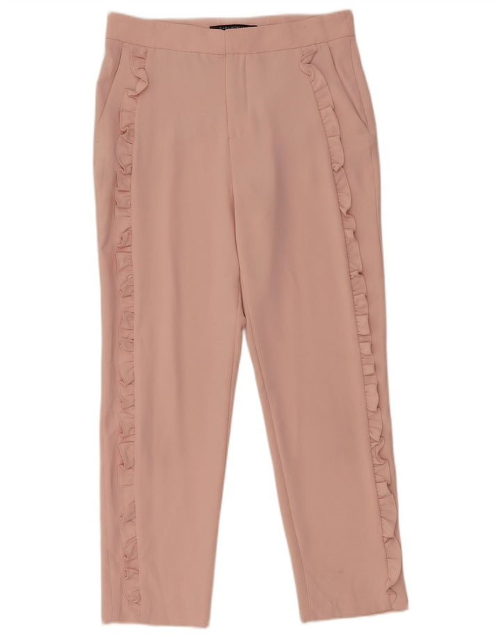 Zara Γυναικείο Slim παντελόνι Chino Small W27 L26 Pink Polyester