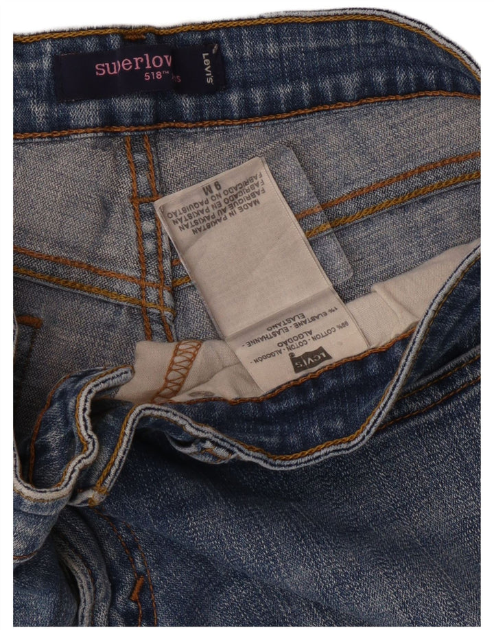 Γυναικείο Levi's 518 Super Low Bootcut Jeans US 9 Medium W30 L31 Μπλε βαμβακερό