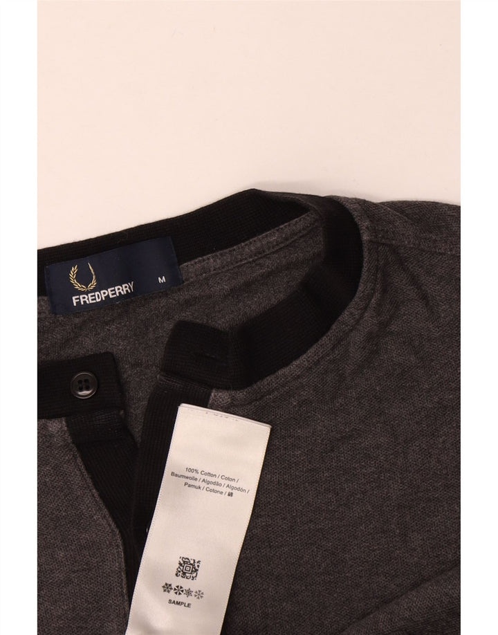 Fred Perry Ανδρικό T-Shirt Top Μεσαίο γκρι βαμβακερό